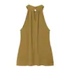 Ropa de mujer transfronteriza al por mayor 2026 otoño nuevo top de cuello halter con pantalones de pierna ancha de retazos 1008224 1008223