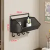 Cesta de pendurar ao lado da cama de dormitório sem furar, prateleira de armazenamento de parede, prateleira de armazenamento flutuante para dormitório, organizador de armazenamento lateral para guarda-roupa