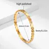 Ventas Directas de Fábrica, Venta al por Mayor Transfronteriza, Joyería de Acero de Titanio para Mujer de Alto Gama con Incrustaciones de Diamantes de Oro de 18 Quilates, Pulsera de Acero de Titanio tipo Panal