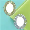 Fantasias de Performance Populares, Acessórios Ovais DIY, Bases Metálicas Vazadas, Pedras Preciosas, Diamantes Acrílicos, Acessórios de Joalheria Atacado