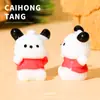Resina 3D Dibujo Animado Color Sólido Sentado Pochacco DIY Creativo Hecho a Mano Decoración de Paisaje Adorno Accesorio Pequeño Accesorio