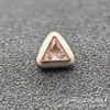 Botón Metálico Triangular con Botón de Pie Forma de Diamante para Camisa, Cárdigan, Suéter, Chaqueta, Botón de Puño para Vestido Estilo Chanel