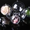 Bola de acrílico transparente de alta calidad, bola hueca de plástico, bola navideña, decoración navideña, regalo creativo, flor eterna, bola colgante