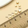 Contas Quadradas Banhadas a Ouro 18K Cor Conservada Banhado a Ouro Real Contas Espaçadoras de Canto Arredondado DIY Artesanal Colar Chanfrado Colar de Contas Soltas Materiais para Acessórios