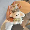 Mini Pelúcia Fofa Transfronteiriça Vestindo um Vestido 3 polegadas Pingente de Mochila Casal Cachorrinho Boneco Chaveiro Cão Yading