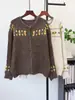 Novo Suéter Cardigan de Tricô Fair Isle Retrô Outono/Inverno 2026 Estilo Coreano Caimento Solto Gola Redonda Cardigan de Tricô Macio para Mulheres