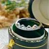Anillo de Plata con Corona Estilo Europeo y Americano Exclusivo Transfronterizo S925 Acero Puro Incrustado con Circonita, Anillo de Lujo Ligero y Sensación de Alta Gama Dropshipping