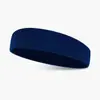 Diadema Deportiva de Algodón Diadema Absorbente de Sudor para Correr Diadema de Baloncesto Color Sólido Pañuelo Antitranspirante Diadema Elástica de Fitness