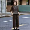 Primavera y Otoño Nuevo Estilo Chino Tendencia Nacional Bloque de Color Chaleco de Cuero para Mujer Retro Holgado Adelgazante Versátil sin Mangas Chaleco Elegante para Mamá