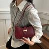 Bolso de hombro de estilo coreano, moderno, con hebilla de cinturón, textura simple, estilo bandolera distintivo, 2025