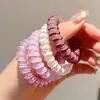 Elásticos de Cabelo Coloridos Tipo Fio de Telefone para Mulheres 2026 Novo Alta Elasticidade Cordas de Cabelo Acessórios de Cabelo Dopamina
