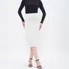 2026 Saia Midi de Strass Transfronteiriça com Corte Evasê Nova Moda Saia Lápis de Cintura Alta High-End para Trabalho e Uso Casual