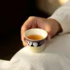 Mojipin Série Panda Yin Conjunto de Chá de Cerâmica Dehua Itens Domésticos Xícara de Chá Conjunto de Chá Kung Fu Argila de Jade Xícara Única para Chá Branco