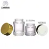 En stock venta al por mayor botella transparente recta redonda fondo grueso 30ml-120ml agua loción esencia 30g50g juego de botella para subenvasado de crema