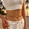 Cadena de Cintura Bohemia para Playa de Verano Accesorios Estilo Étnico Cinturón de Metal para Mujeres con Faldas Cadena Corporal para el Ombligo Venta al por Mayor