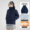 Una Chaqueta Cortavientos Acolchada del Mismo Estilo con Capucha para Mujer Ligera Cortavientos Impermeable Ropa Exterior Moda Masculina Abrigo de Algodón Cálido Estampado