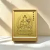 Estatueta de Buda de Ouro Puro 999 para o Ano de Nascimento, Estátua de Buda das Oito Divindades Guardiãs com Moldura de Folha de Ouro, Presente de Negócios para Idosos, Oração por Bênçãos