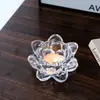 Suporte de Vela Flor de Lótus de Vidro Cristalino Simples Nórdico Confissão Romântica Presente de Casamento Decoração de Casa com Velas Ornamentos