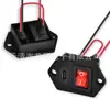 Conector hembra Tipo-C de dos hilos con fijación por tornillo, equipado con un interruptor, para productos de cuidado personal, tapón de cola de puerto de carga