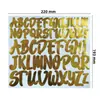 Adesivos de Números e Letras Dourados Brilhantes e Prateados de 1+1,5 polegadas, à Prova d'Água e Resistentes a Manchas, para Decoração de Mesa de Festa, em Estoque
