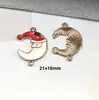 142 Colgantes de Navidad Colgantes de Aleación con Gota de Aceite Accesorios para Joyería DIY Colgante de Papá Noel Muñeco de Nieve Campana