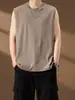 Camiseta de Marca Transfronteriza Simple de Moda para Hombre Verano Delgado Holgado Sin Mangas Chaleco Ins Cuello Redondo Casual Talla Grande Top Capa Base