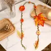 Cortinas Decorativas de Flores con Atmósfera Otoñal, Decoraciones Colgantes de Cuerda de Cáñamo, Cortinas y Enredaderas de Flores Artificiales Colgantes para Fiestas Temáticas