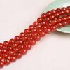 Cuentas sueltas de ágata roja hielo natural, pulsera semiacabada, accesorios de bricolaje, cuentas redondas de 4-14 mm, cristal marino de China Oriental, venta al por mayor