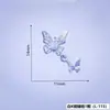 Accesorios para Uñas con Zirconia Incrustada de Cobre, Decoraciones para Uñas con Borla de Lazo Plateada, Decoraciones de Uñas Portátiles de Mariposa, Pedrería para Uñas