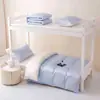 Nuevo Modelo 2026 Juego de Cama de Seda Helada de Cuatro Piezas, Color Sólido, Lavado, para Cama Individual de Dormitorio Estudiantil, Incluye Sábana y Funda de Edredón, Juego de Cama de Tres Piezas