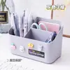 Caixa organizadora de mesa com compartimentos para canetas, canetas de aquarela, lápis, material de escritório, itens diversos na sala de estar, escritório ou dormitório