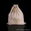 Bolsa de lona de algodón especial para lavandería de hotel de cinco estrellas, bolsa de lona de algodón para el cabello con bolsillo, LOGOTIPO bordado