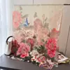 Lenço de Seda Estampado Artístico Flores Cortadas Primavera e Verão Lenço Longo Grande Xale Turístico de Alta Qualidade Protetor Solar Lenço Turbante Feminino