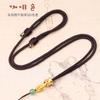 Collar de la verdad de seis caracteres dorados, cuerda tejida, colgante de Buda dorado, cuerda para colgante, para hombres y mujeres, fuerte, telescópica, para colgar del cuello, venta al por mayor