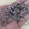 Círculo Duplo Círculo Acessórios para Joias DIY Anel de Conexão Feito à Mão Abertura Chaveiro Gancho de Cortina Galvanizado de Ferro Níquel Anéis Grandes e Pequenos