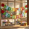Exclusivo para ventas transfronterizas: Guirnalda de banderines de fieltro de manzana para fiesta de regreso a clases infantil, para decoración de aula y fondo de fotografía, entrega OEM