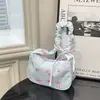 Bolsa de axila feminina transfronteiriça 2026 novo estilo japonês doce e bonita bolsa de mão plissada bolsa de ombro bolsa de mão casual