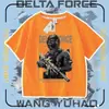 Roupa sem marca Camiseta de Manga Curta Força Delta Modelo Novo 2026 para Crianças Meninos Algodão Puro Top Força Delta