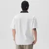 Roupas Masculinas Xintang Camisa polo patchwork com gola para homens, novo casual de verão estilo japonês marca da moda para estudantes