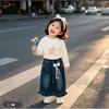 Nova coleção de primavera e outono: Novas calças jeans largas casuais, estilo floresta, estilo coreano retrô, versáteis, macias, para meninas