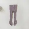 Leggings infantis, coleção primavera e outono, meias-calças estilo retrô para meninas, leggings lisos estilo coreano para bebês meninas, projetados para serem usados como peça externa