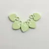 Colgante en Forma de Corazón, Encanto de Dibujos Animados Coloridos Pintado, Material DIY para Cadena de Teléfono, Accesorios de Joyería, Componentes de Aleación, Collar