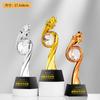 Troféu de Cristal Personalizado Criativo Resina Suporte de Prêmio Asas Personalizado Excelente Funcionário Reunião Anual da Empresa Prêmios Letreiro Gratuito