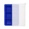 Popular Transfronterizo Bandeja de Hielo de Silicona 4-Rejilla 6-Rejilla Cubo de Hielo Cuadrado Molde de Hielo Cuadrado con Tapa Bandeja de Hielo de Color Puro Molde de Hielo