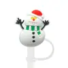 Tampa de palito de Natal personalizada transfronteiriça, capa de palito removível de silicone macio de desenho animado, plugue à prova de poeira, tampa de palito de silicone