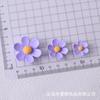 Flores como brocado diy acessórios de resina de flor de seis pétalas grande e médio tamanho pequeno flor de resina artesanal material grampo de cabelo acessórios