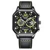 Reloj Deportivo Lige/Lige Transfronterizo Octagonal para Hombre Multifuncional Impermeable con Calendario Luminoso
