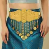 Decoración Hueca de Metal para Cintura Europea y Americana Moneda Extraterrestre Borla Cadena Corporal Cadena para Ropa Vestido Falda Cinturón