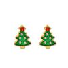 Set de aretes navideños para mujer, aretes de campana roja, árbol de Navidad, copos de nieve europeos y americanos, alce, muleta, cruz, nuevos accesorios transfronterizos