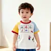 Camiseta Infantil de Manga Curta 26º Verão Novo Estilo Meninos Manga Curta Desenho Animado Carro Roupas Infantis de Alta Qualidade